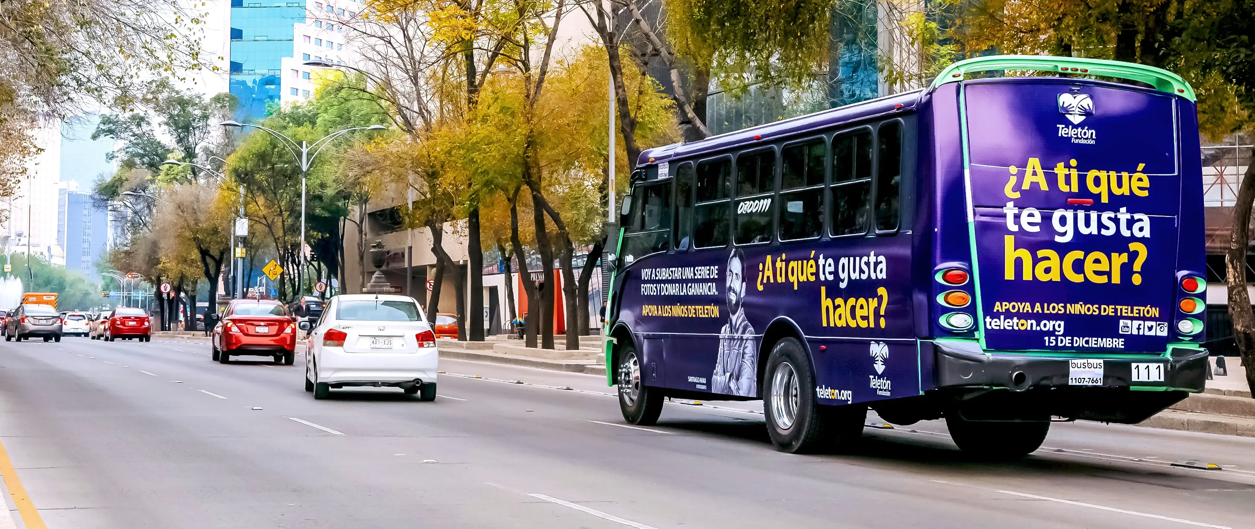 Campaña Teleton — Autobús urbano